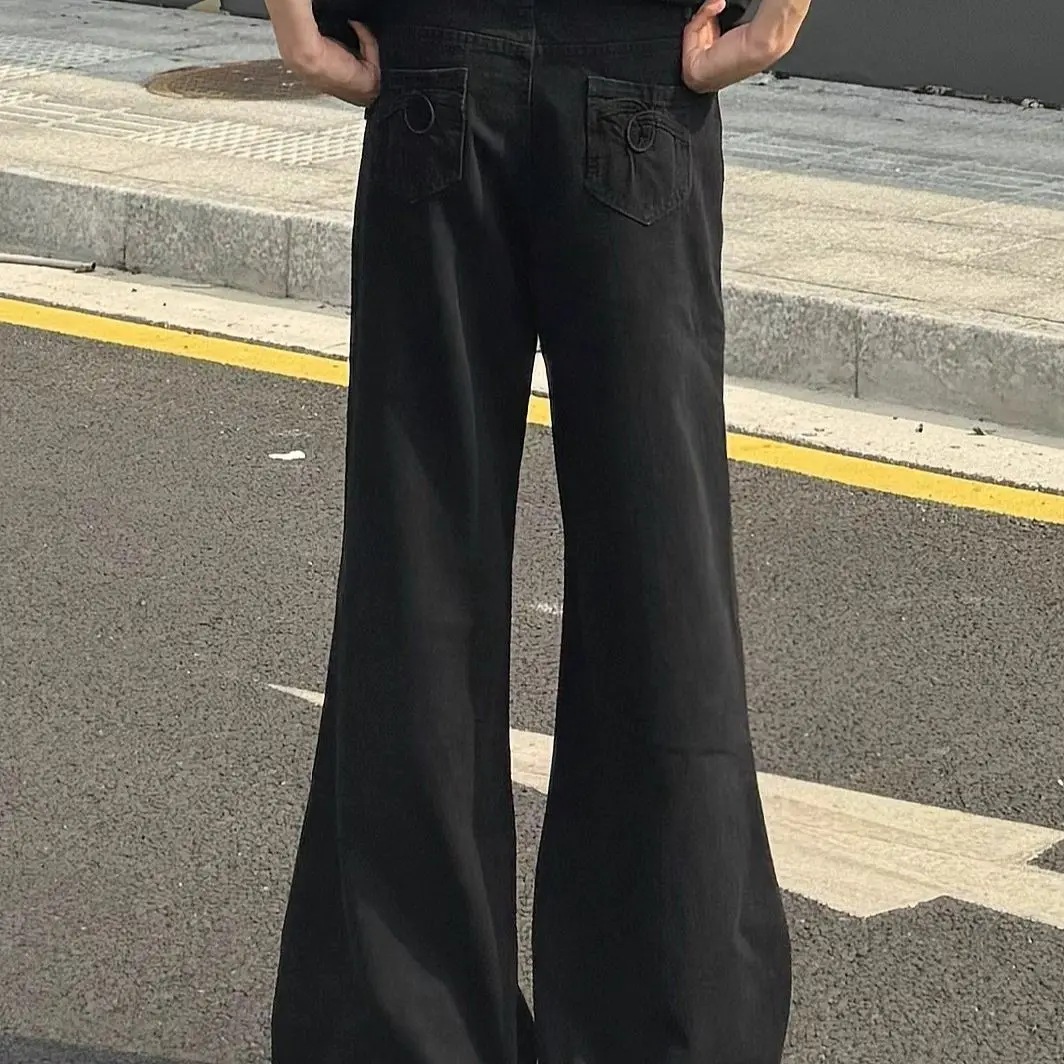 아메리칸 빈티지 청바지 부츠컷 여성 캐주얼 하이 스트리트 스타일 바지 슬림 Y2k 레트로 하이 웨이스트 서브컬쳐 스트리트웨어 여성 데님