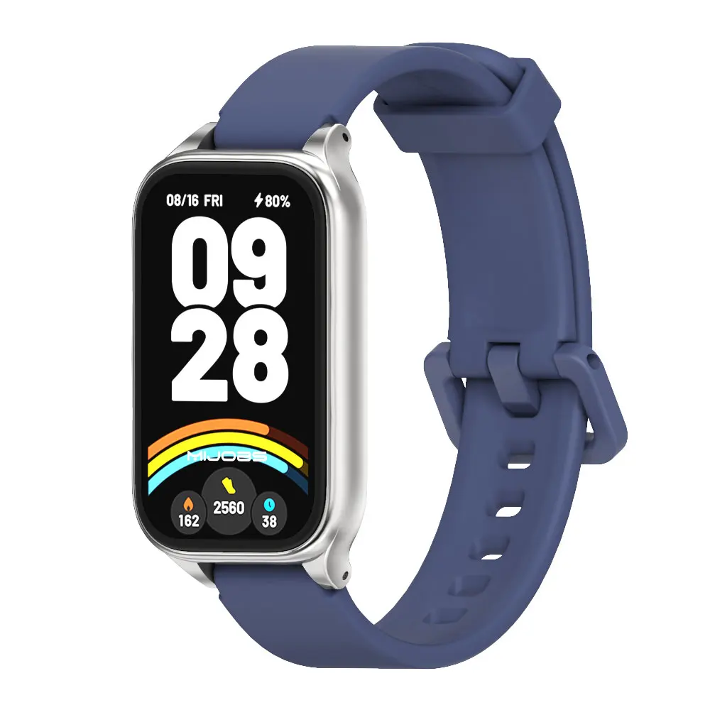 Pulseira para mi band 9 pulseira de silicone ativo para xiaomi mi band 8 pulseira ativa para redmi band 2 3 estilo esportivo substituição