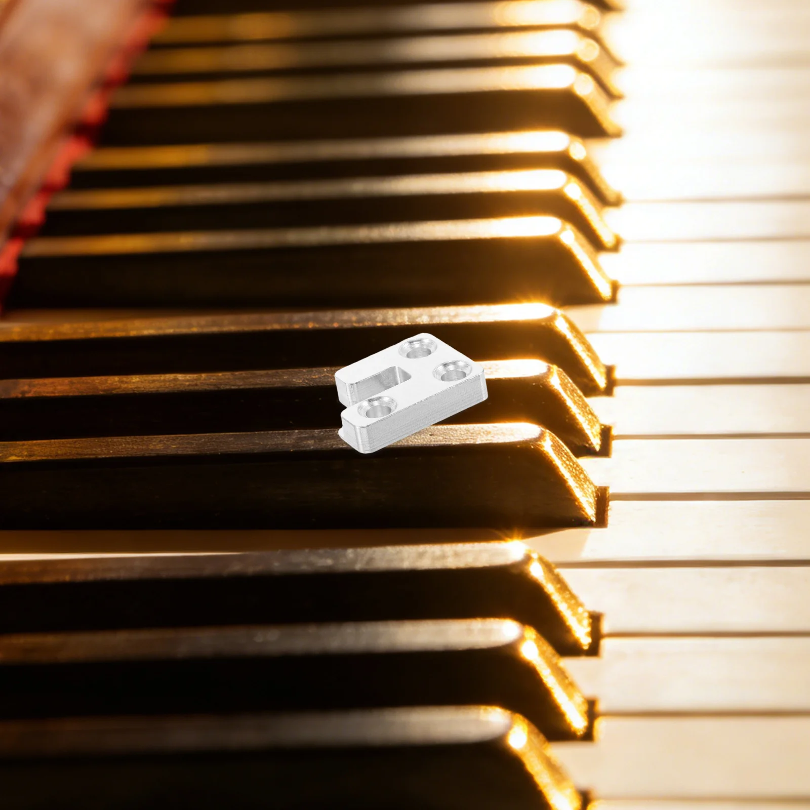 

1Pair Upright Piano Lid Support Hinge with Soft Close Mechanism Heavy Duty Brass Clasp Holder for Piano Lid Safety Protection