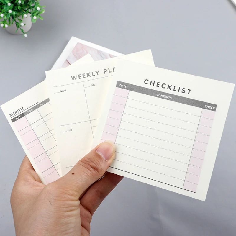 60sheet Weekly Monthly Work Planner Book Diary Agenda Sticky Notes Notepad cheat sheet Office School Supplies Sticky Note