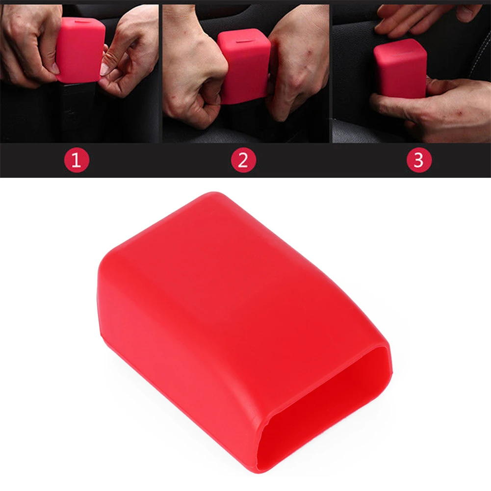 1Pc Silicone Seat Belt Buckle Cover Anti-Scratch Protective Case For Car Interior Accessories Automobiles Parts