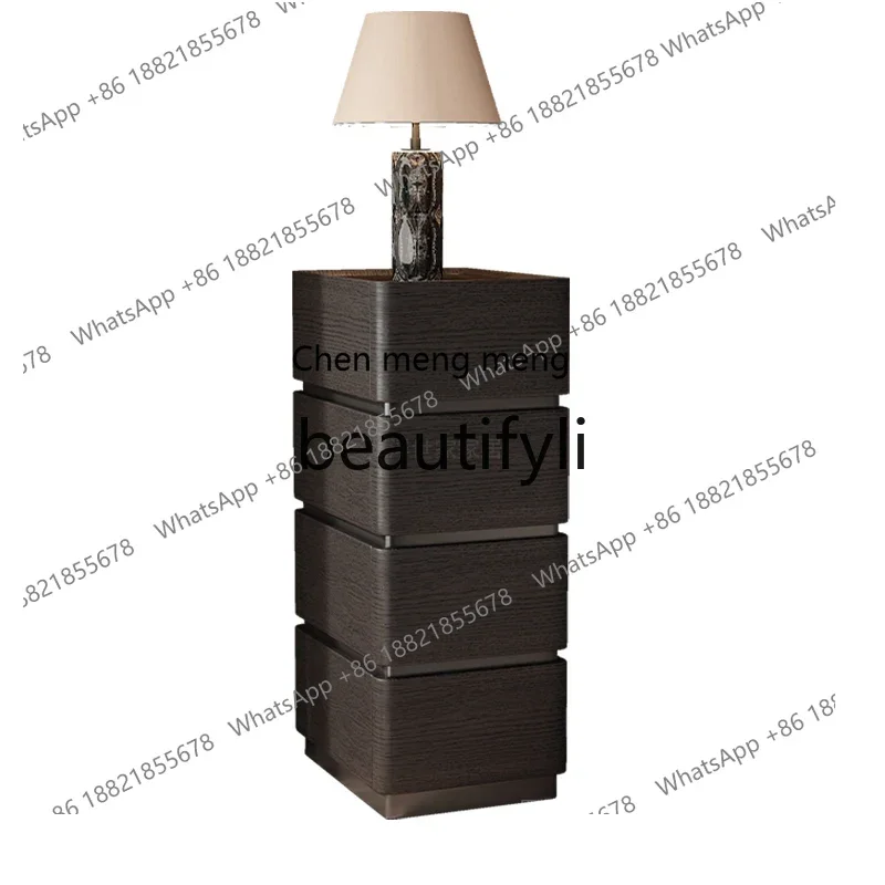 

N178 G Bedside table solid wood new Italian minimalist small household bedside storae locker