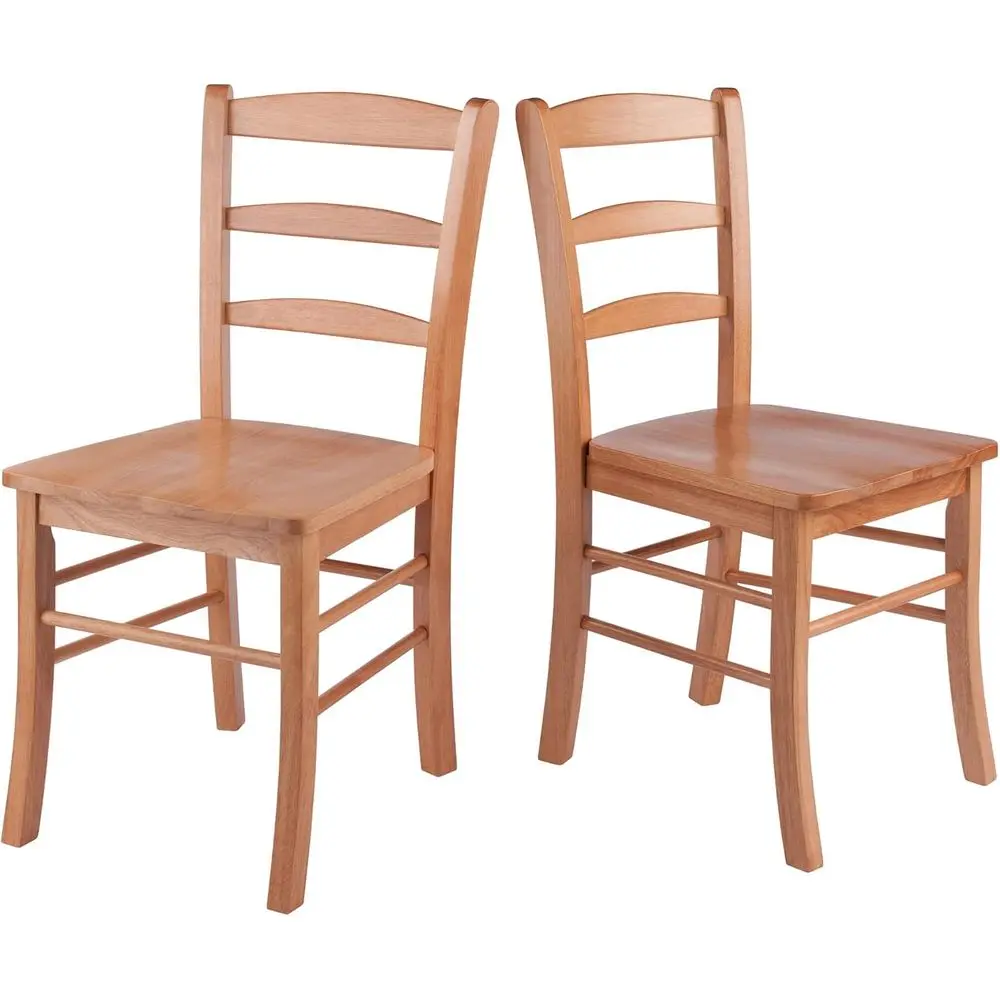 

DAFIFY Light Oak Ladder Back Chairs, Set of 2