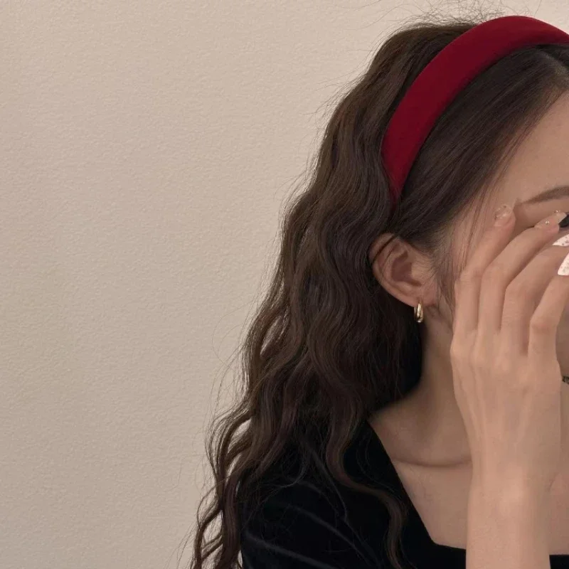 

Headbands for Women Girl Hair Bands Korean Accessories Hoop Fascinators Elegant Headdress Vintage 2024 Popular New in Gift Black