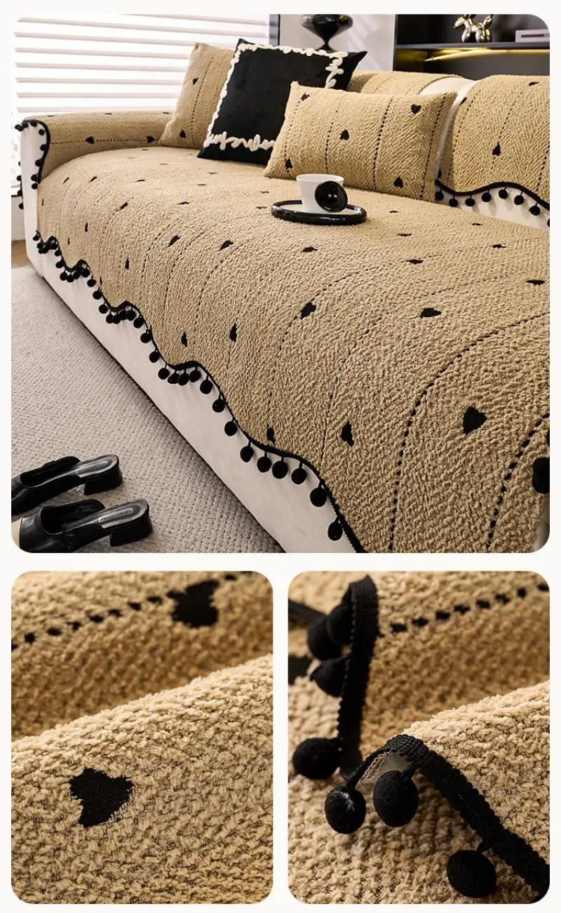 Winter Rot Unregelmäßig Geformte Sofa Kissen Valentinstag Neujahr Hochzeit Dekoration Plüsch Sofa Kissen Anti-Slip Abdeckung Stoff – Detail 9