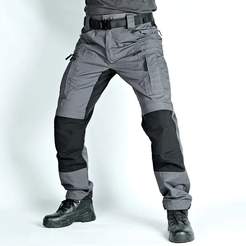 Men's Outdoor Work Pants Tactical Cargo Trousers New Multi-pocket Wear-Resistant Workwear Outdoor Waterproof Hiking Pants