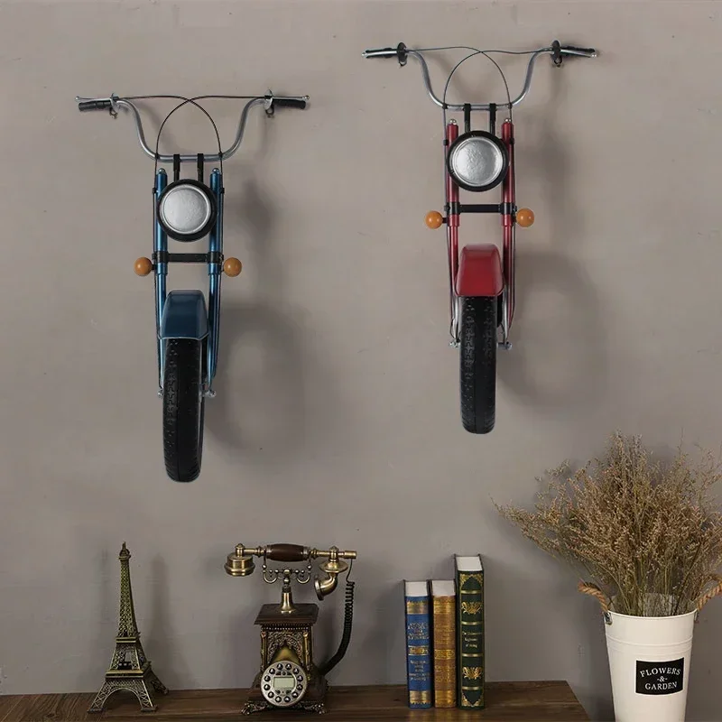 

Vintage Motorcycle Wall Decor - Retro Nostalgic Metal Ornament, Fashionable Bar and Home Decoration Accessory, Biker Sign