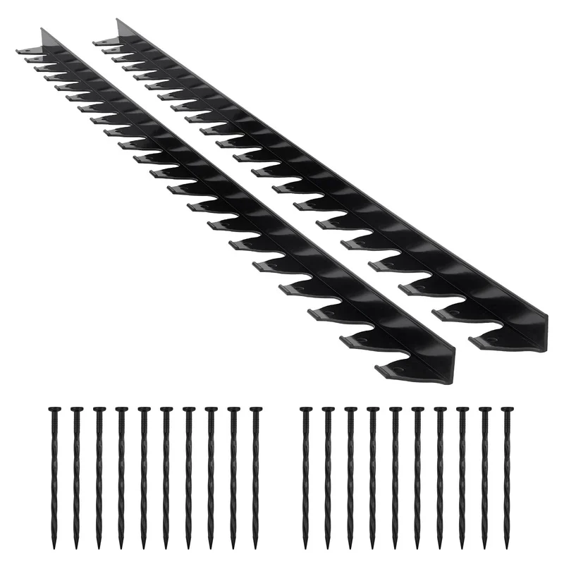 

Landscape Edging Border 10 Pieces 6 ft x 1.6 in Plastic Garden Edge No Dig Strip