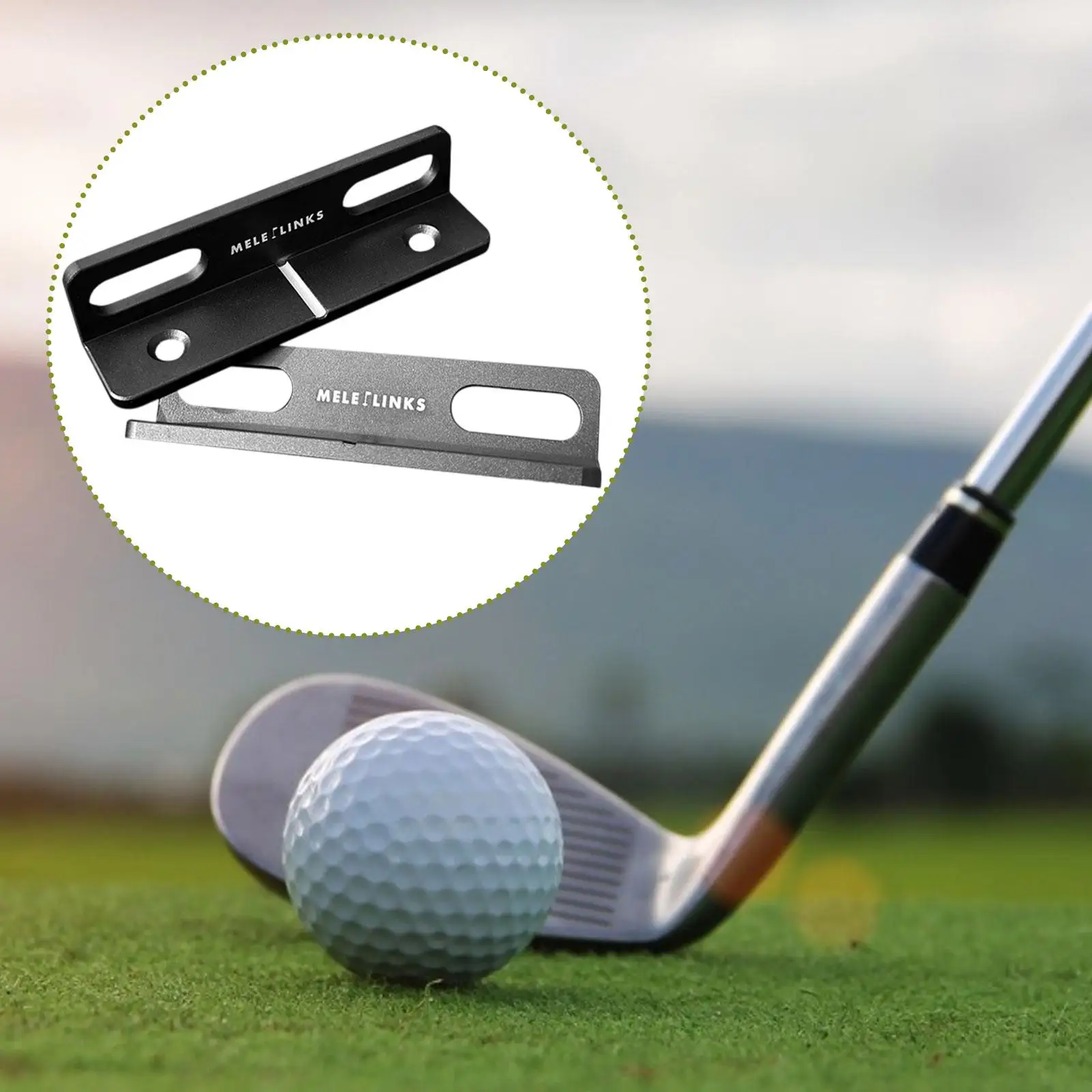 

Golf Putting Aid Stroke Training Tool Tutor Ark Aluminum Alloy Putting Device Putt Practice with Storage Case Golf Supplies