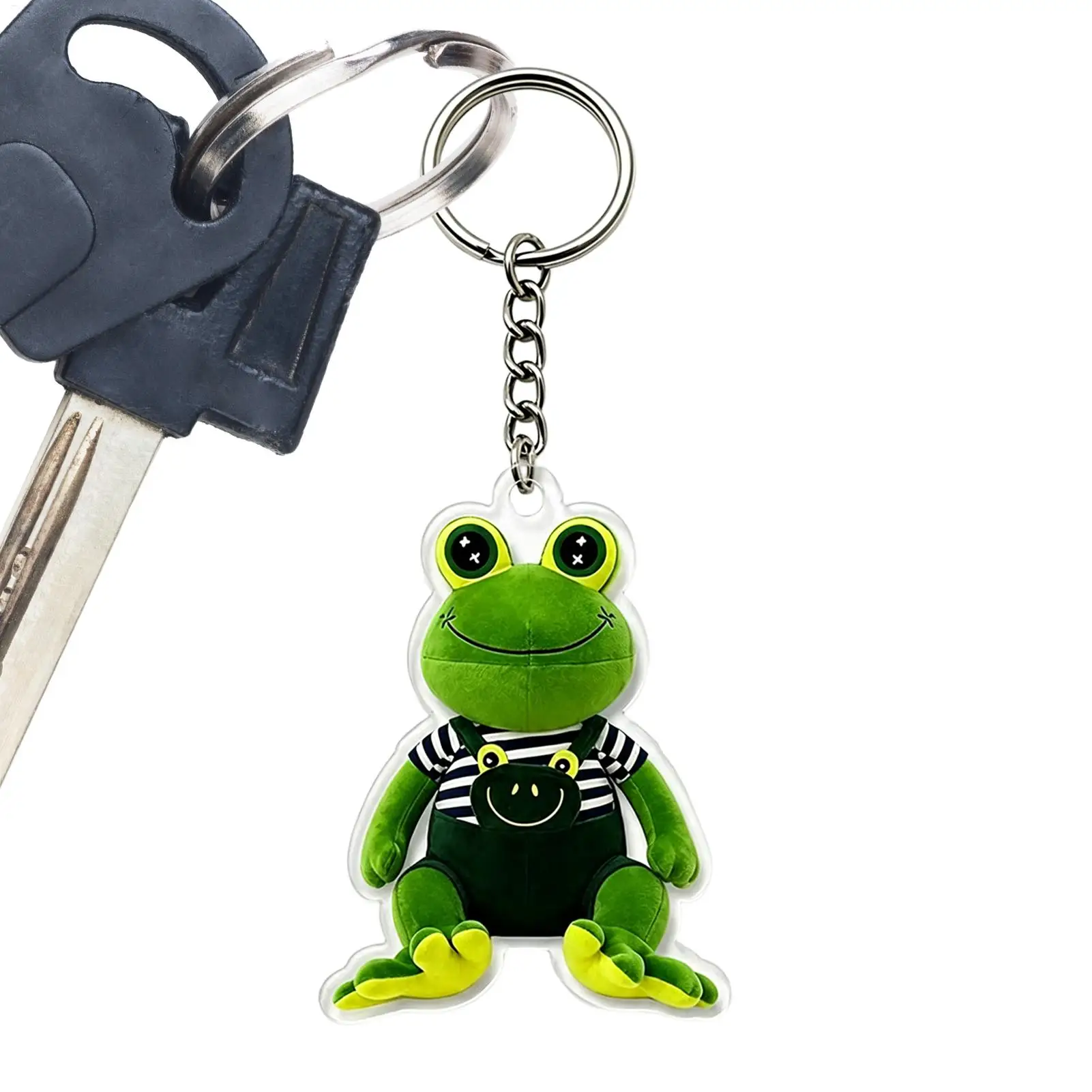Esports Frog Coachs Acrylic Keychain Acrylic Cute Frog Keychain Esports Gaming Peripheral Key Bag Charm Keychain Accessories