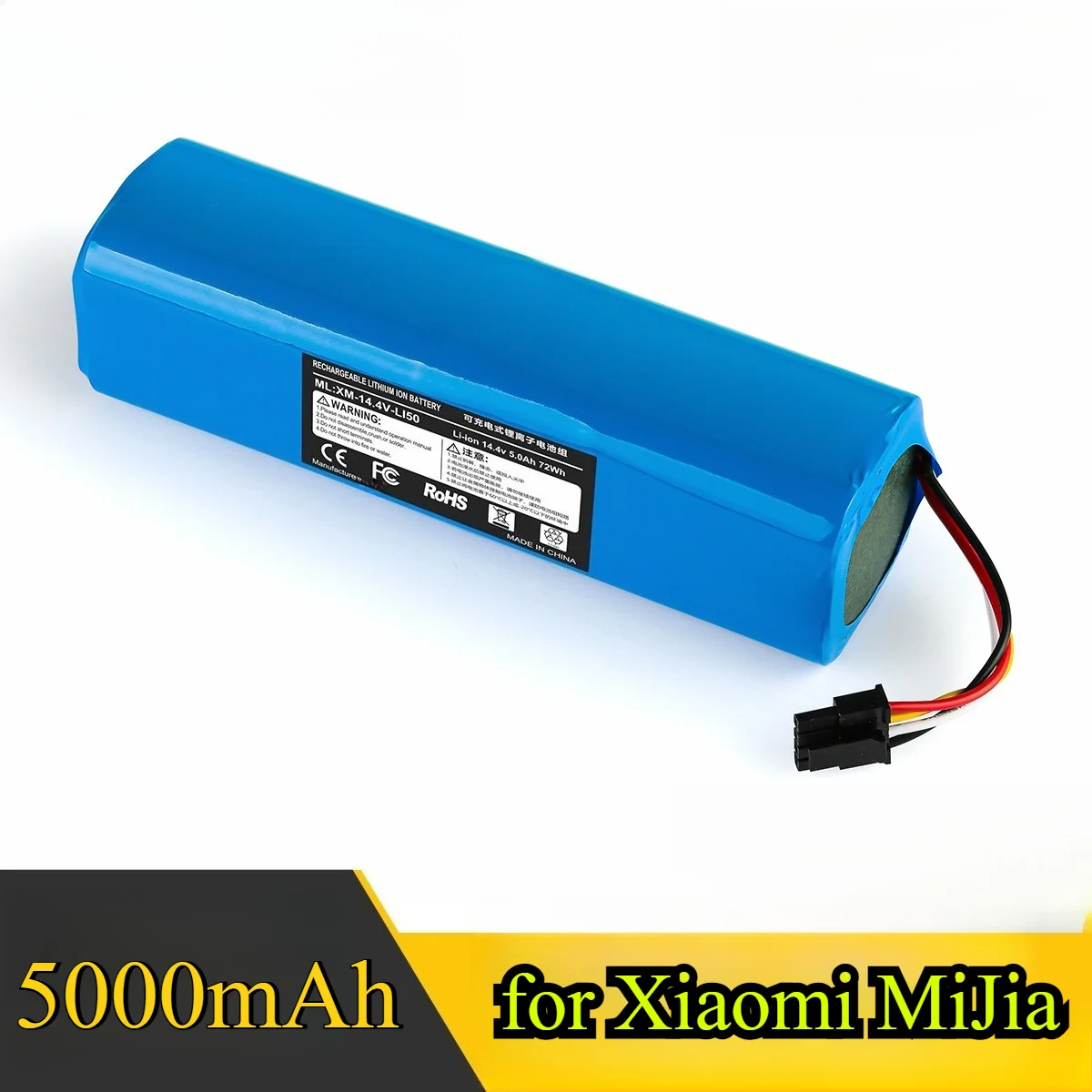 

2PCS 5000mAh Replacement Battery for Xiaomi MiJia 1C/Rockrobo S50 STYTJ01ZHM Lithium Power Supply Vacuum Robot Extended Runtime
