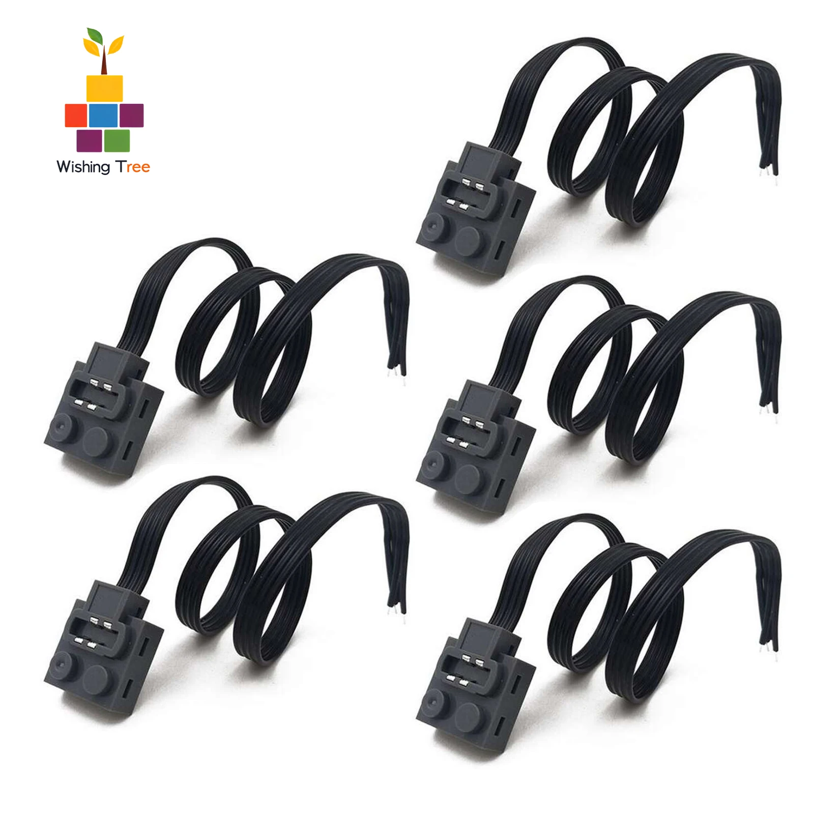 5Pcs 25cm 9686 Power Functions Extension Cable for PF Technical Parts & MOC Building