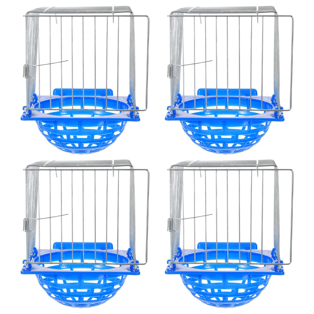 

4pcs Breeding Hatching Nest For Finch Parakeet Comfortable Bird Nesting Box Stylish Design Plastic Nest Pet Birds Coconut Fiber