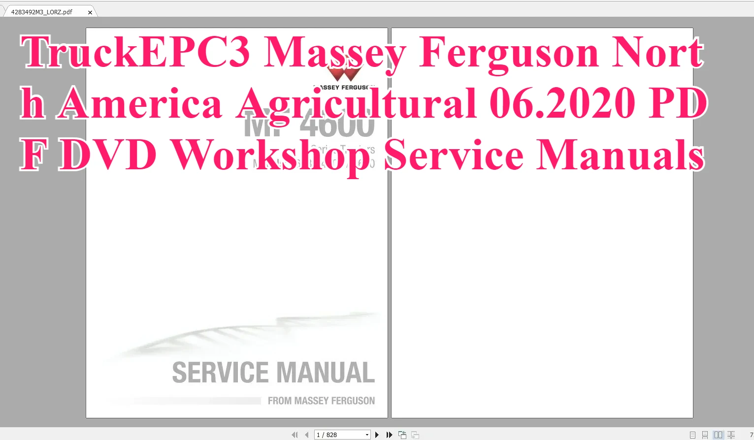 

TruckEPC3 Massey Ferguson Североамериканская сельскохозяйственная версия 2020 года. Руководства по обслуживанию PDF-DVD-майстеров.