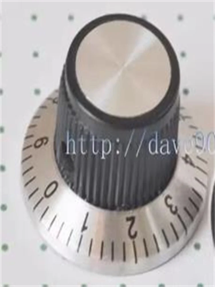 C3 Industrial Potentiometer Knob with Dial Axle Shaft Diameter 6 Mm Black Aluminum Knob for Audio Equipment