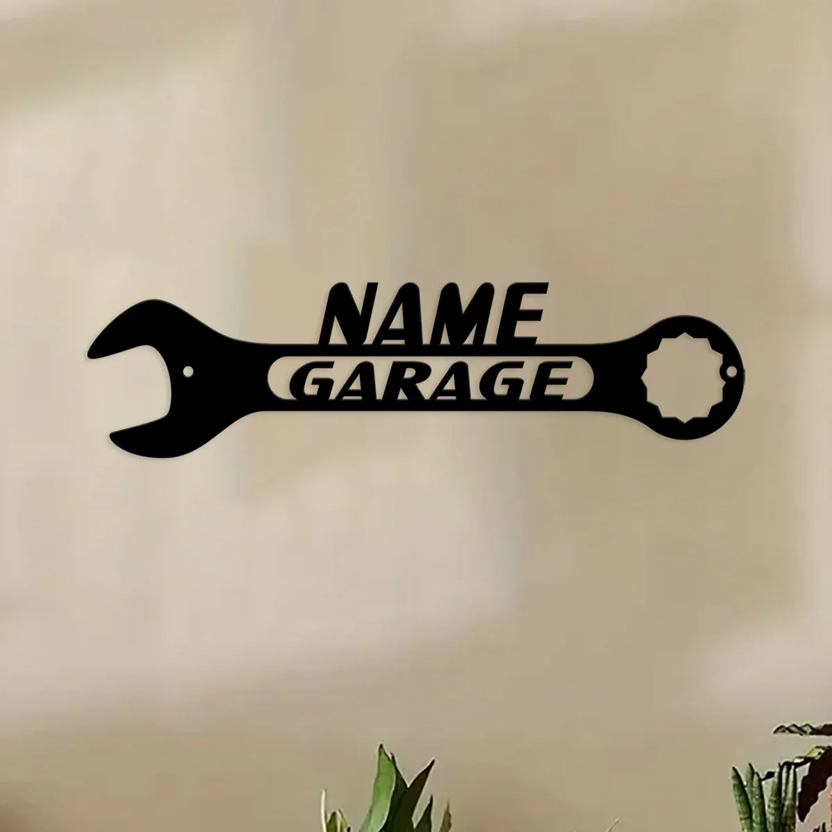 

Personalized Metal Garage Sign Custom Name Garage Decor Papas Garage Wrench Dads Garage Fathers Day Gift Wrench Sign