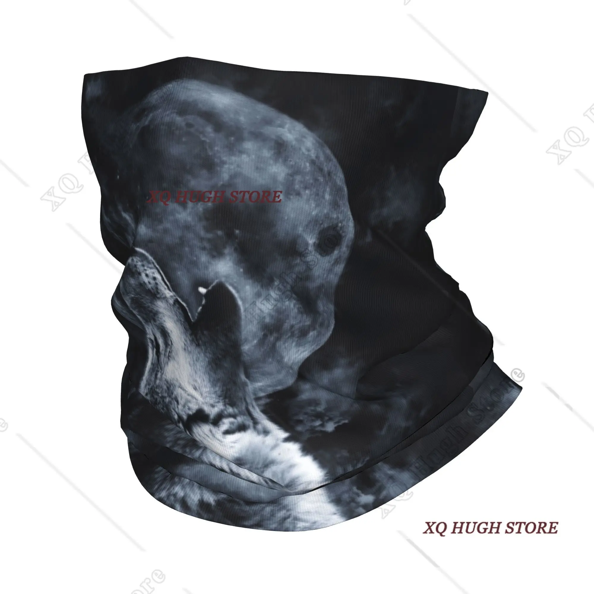 

Custom Wolf Moon Winter Headband Neck Warmer Women Men Ski Cycling Tube Scarf Face Bandana Gaiter