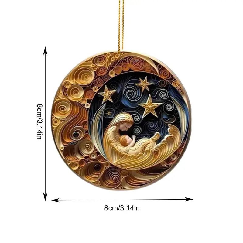 Ornements d'arbre de Noël en acrylique, thème de la mer, pendentif JO, breloque, décor de fenêtre et de porte