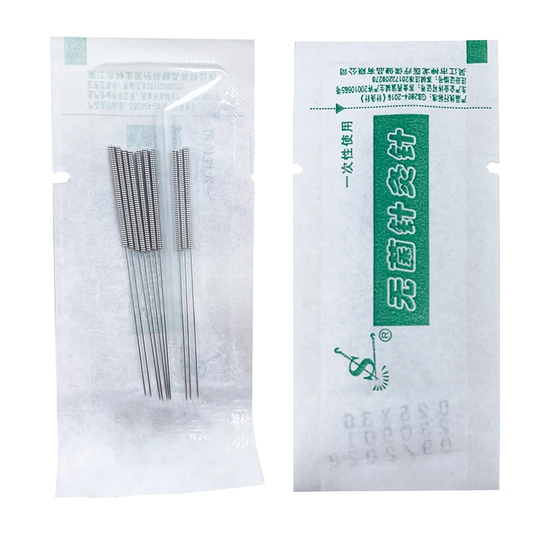 500 PCS Acupuncture Needle SHENLONG Dry Needling Sharp Disposable Sterile Massage Needle 10pcs/bag Individual Packaging