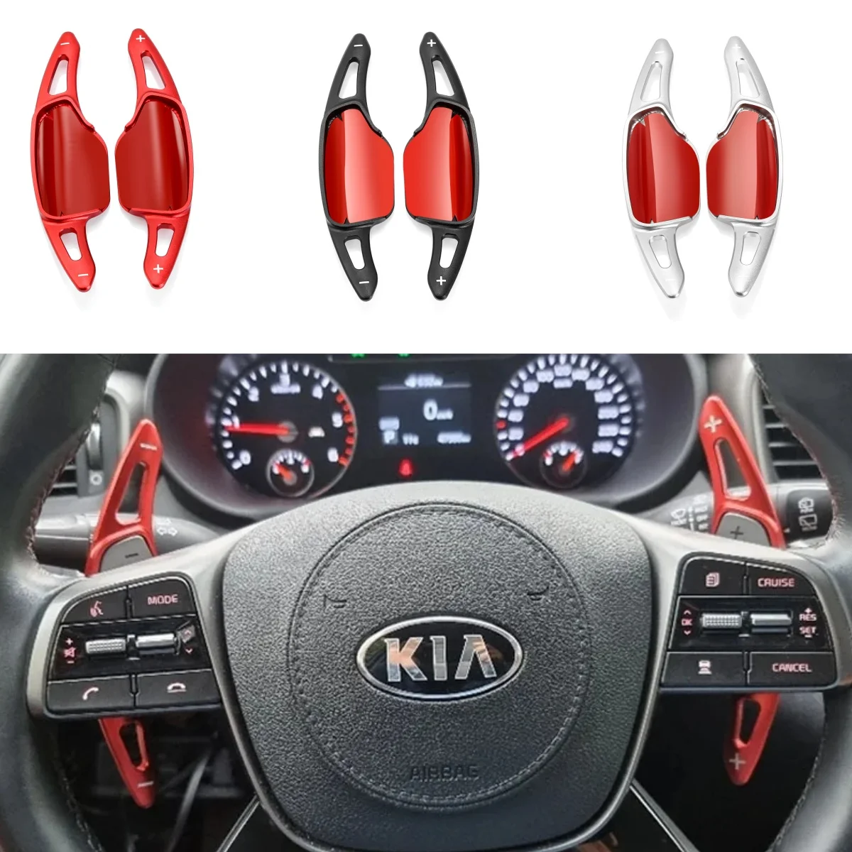 Para KIA K5 Optima GT JF K3 Cerato Forte Sportage ProCeed 2020 volante de coche palanca de cambios Paddle Gear accesorios de extensión DSG