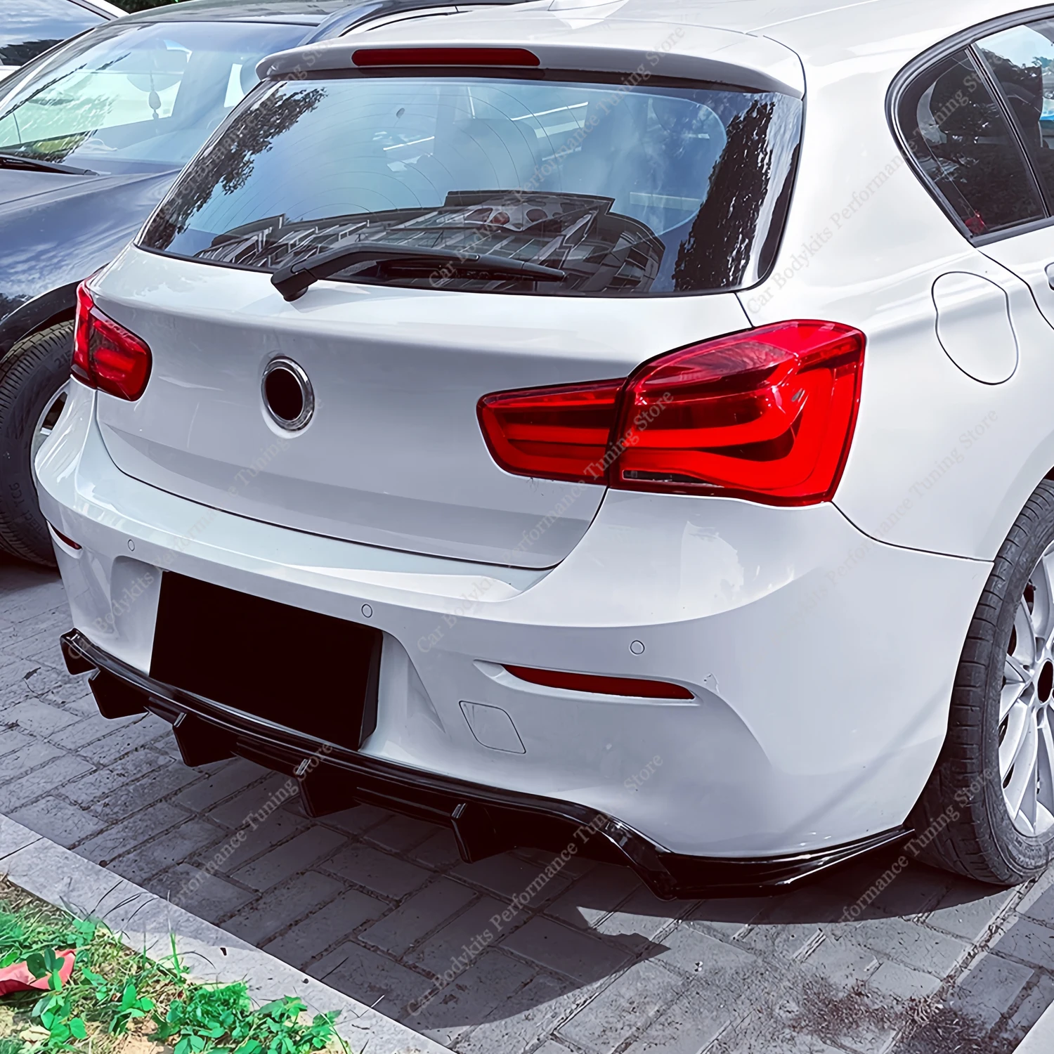 Gloss Black Rear Diffuser Rear Splitter For Bmw F20 116d 116i 118d 118i Non-M Sport 2015-2019 Lci Rear Bumper Bodykits Tuning