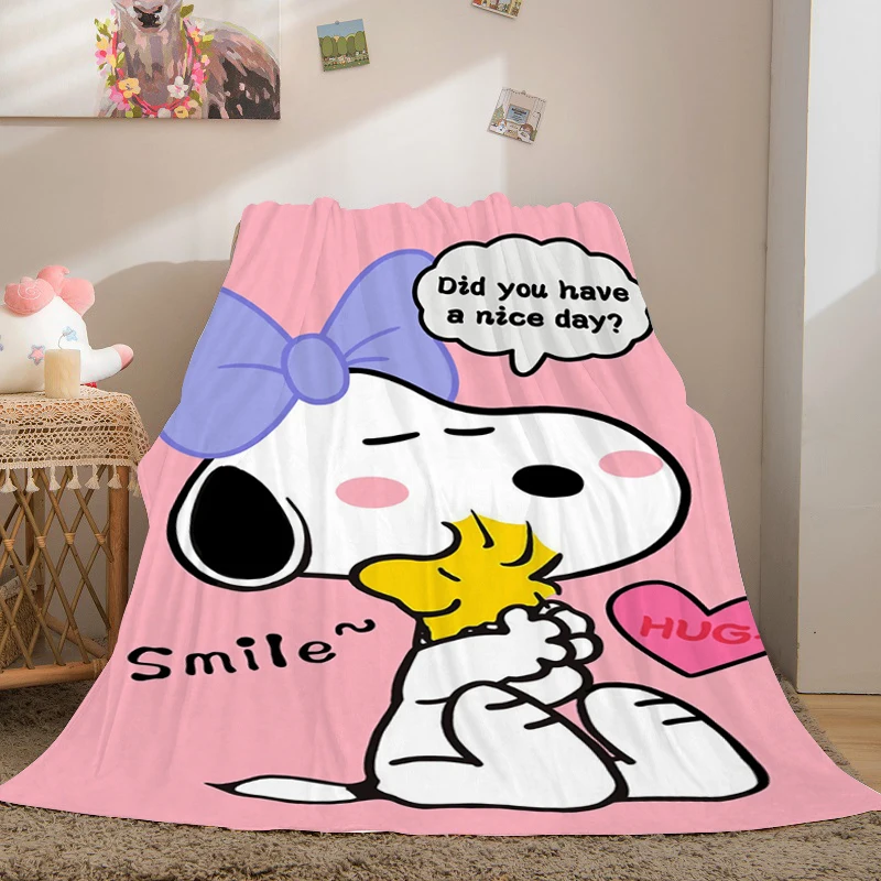

Fluffy Soft Blankets for Winter A-Snoopys Warm Knee Fleece Camping Custom Nap Cute Kids Bed Blanket Sofa Microfiber Bedding