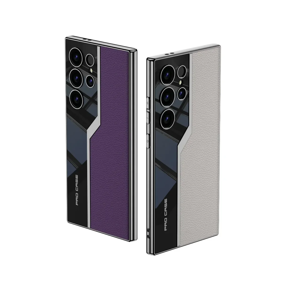 Ultra Thin Electroplated TPU Soft Plain Leather Case For Samsung Galaxy S24/S24 Ultra/S24 Plus S23 Ultra Protection Cover