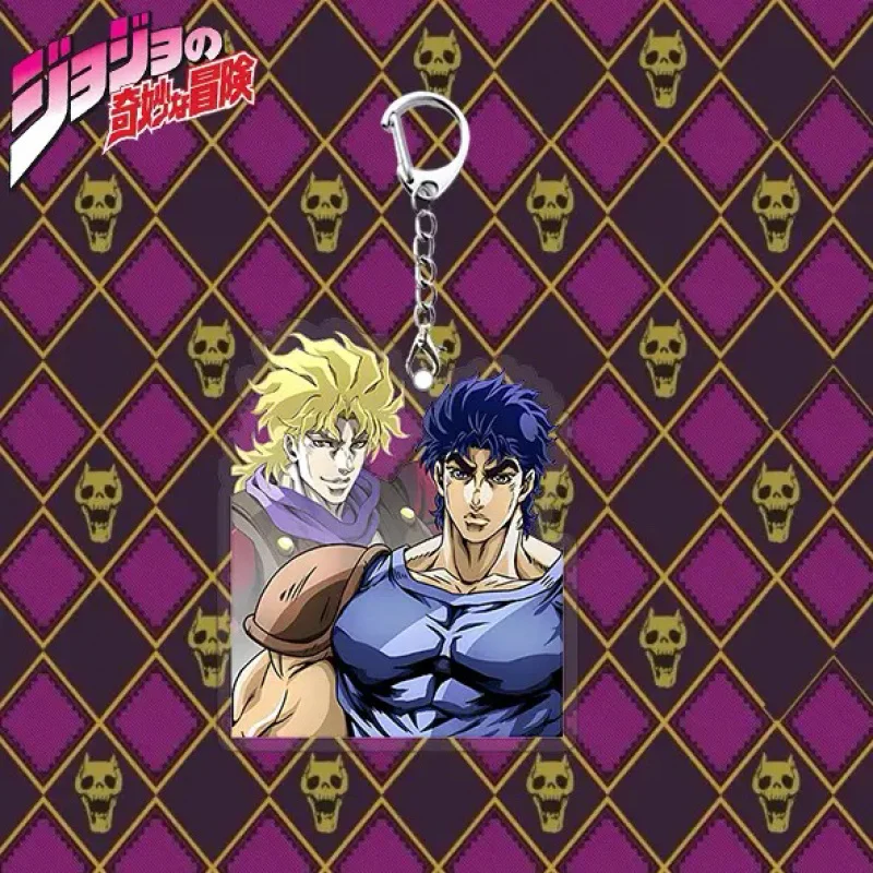 لطيف أنيمي جوجوس غريب مغامرة المفاتيح الكرتون الشكل قلادة مفتاح سلسلة سيارة كيرينغ حقيبة مجوهرات هدايا تأثيري اكسسوارات