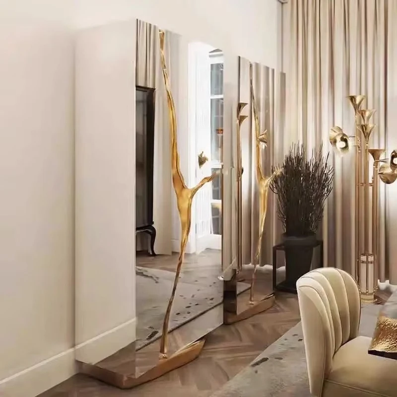 wine cabinet integrated metal high vertical cabinet against the wall villa luxury home restaurant side cabinet