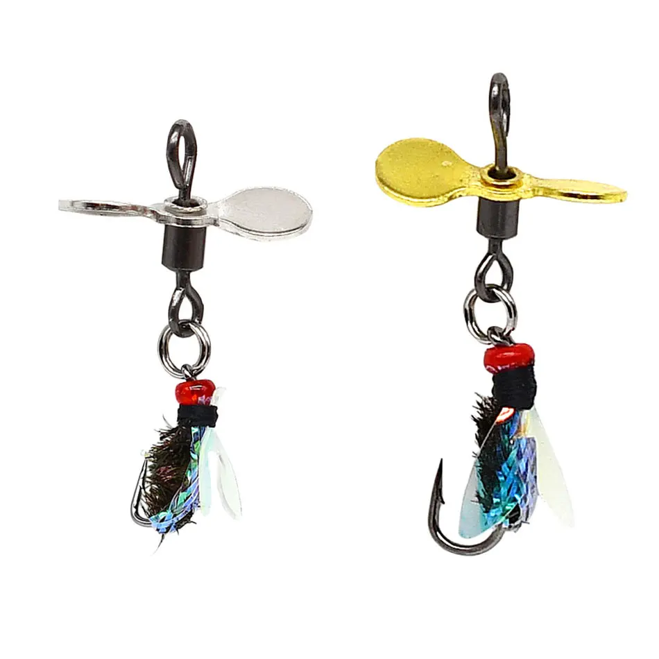 Topranc 15 Teile/schachtel Gefälschte Köder Bienenflügel Bionic Simulieren Insekten Köder Spinner Propeller Angeln Köder Tackle – Detail 4
