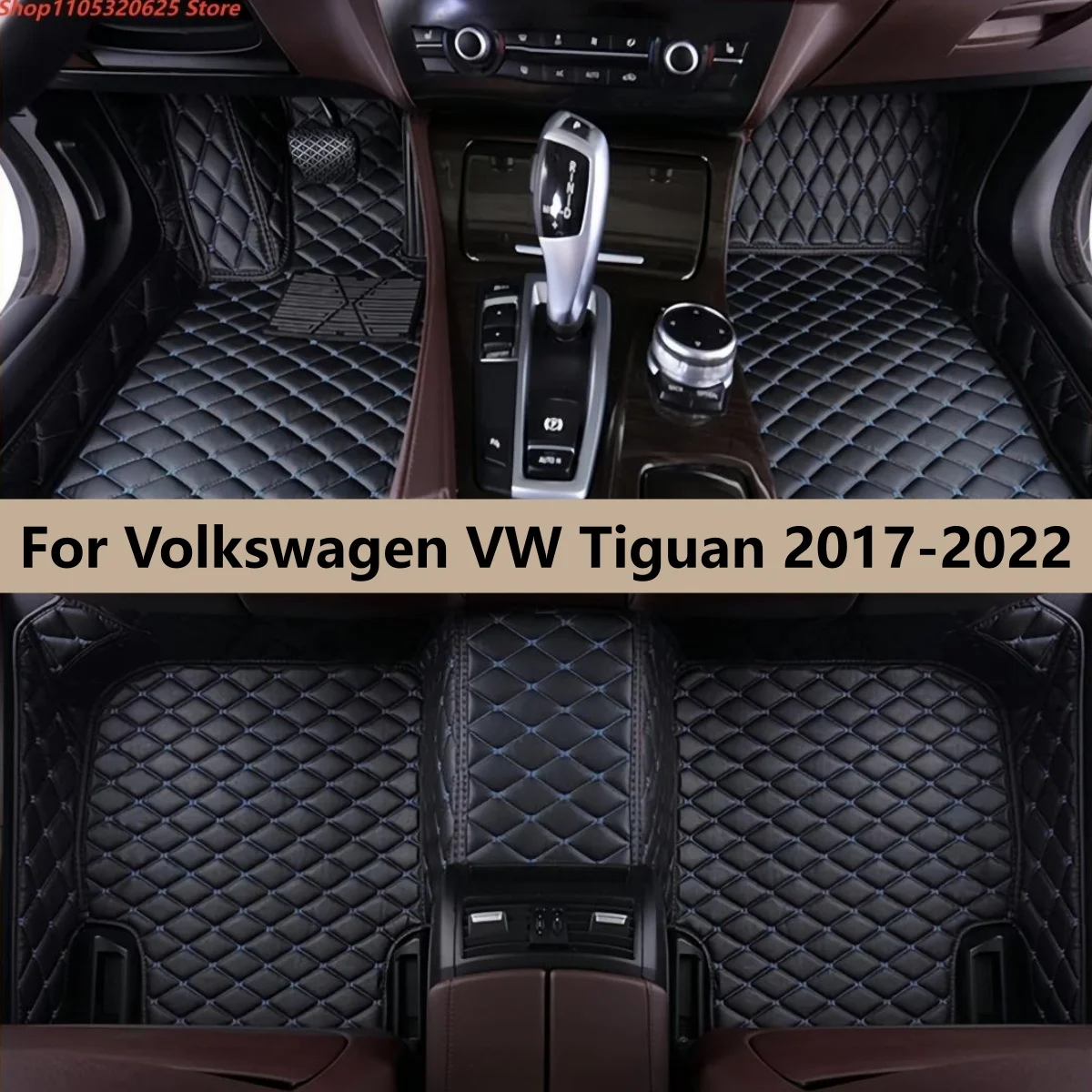 

For Volkswagen VW Tiguan 2017 2018 2019 2020 2021 2022 Car Floor Mats Car Auto Foot Pads interior accessories