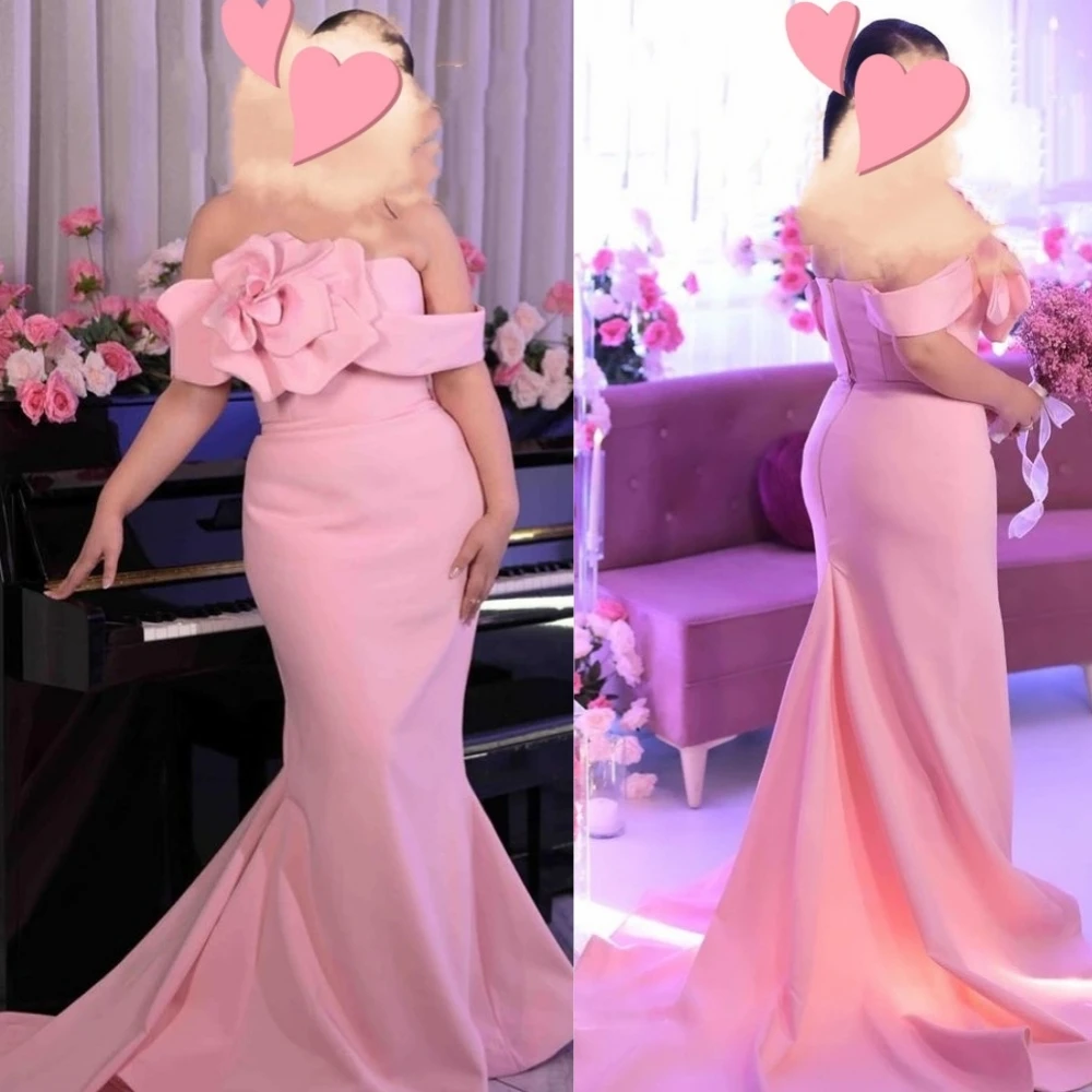 

Jiayigong Jersey Flower Valentine's Day Mermaid Strapless Bespoke Occasion Gown Long Dresses Saudi Arabia