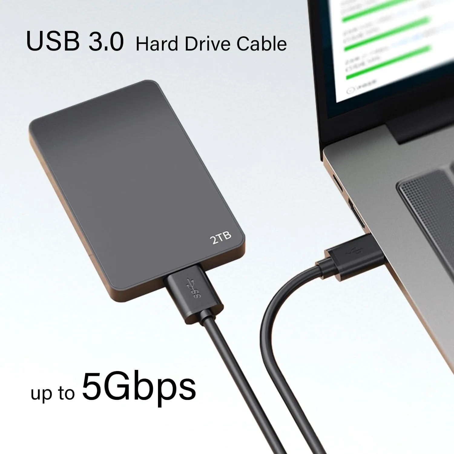 USB3.0 External Hard Drive Cable High Speed Data Cable USB to Micro B Usb 3.0 Adapter Micro USB 3.0 Sync Cord Wire for Samsung
