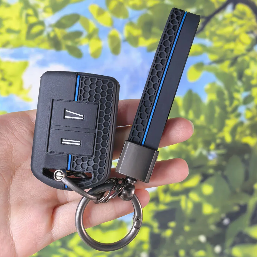 Anti-slip Honeycomb Key Shell With Keychain For Vauxhall Opel Corsa C Combo Tigra Meriva Agila 2 Button Remote Cover