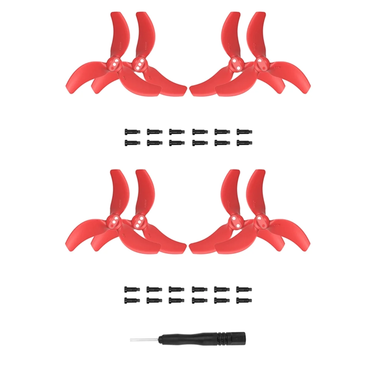 4 Pair of Propeller Blades for Avata 2 Propeller 3032S Blades Mini Lightweight Drone Wing Accessories Red