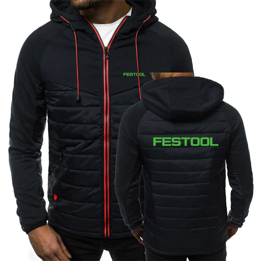 2024 New Festool Tools Man Spring and Autumn Seven Color Printed Cotton Color Matching Design Exquisite Hooded Jacket Tops