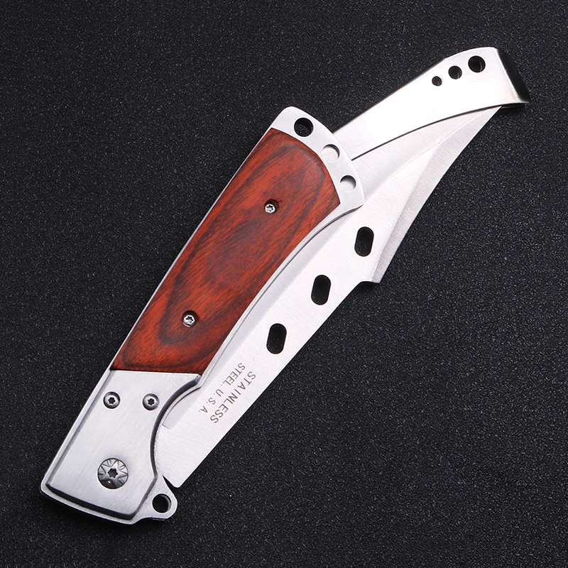 Steel Folding Knife for Men High Hardness Outdoor Survival Self Defense Portable Military Tactical PocketKnife for Hunting