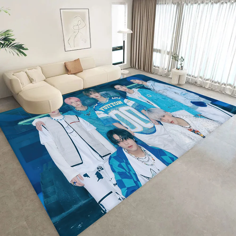 Korean Boy Band TXT Floor Mat Bathroom Mat Kids Room Bedroom Decoration Balcony Anti-Slip Doormat Living Room Welcome Rug