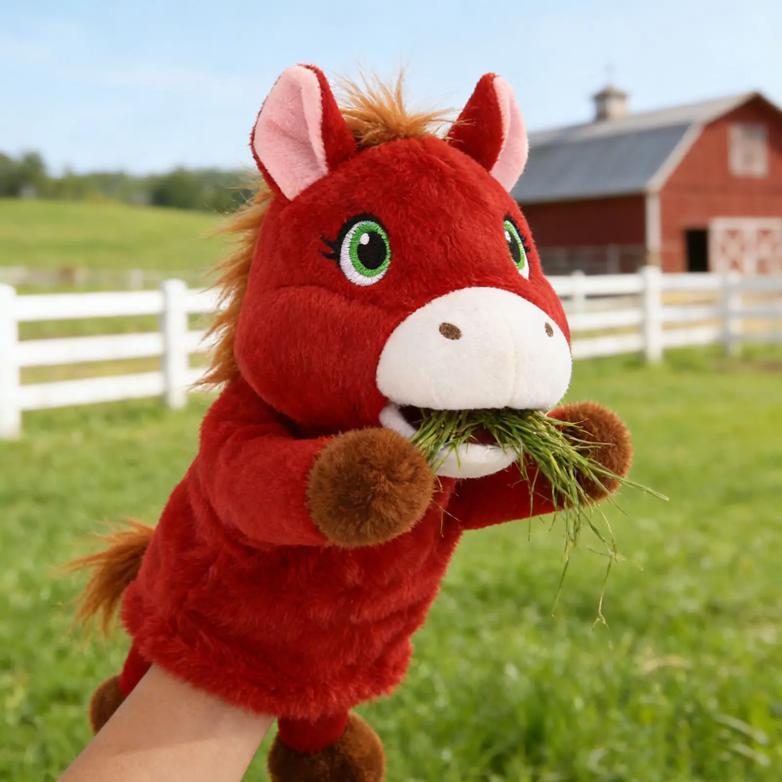 

Мягкая интерактивная кукла-лошадка для рассказывания историй и ролевых игр, игрушка для вечеринок на тему фермы, для девочек-малышек, Новый год 2026