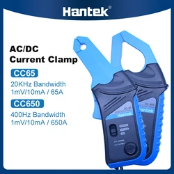 Hantek 오실로스코프 BNC 플러그 포함, CC65 CC650 AC/DC 전류 클램프 프로브, 20KHz/400Hz 대역폭, 1mV/10mA 65A/650A/800A