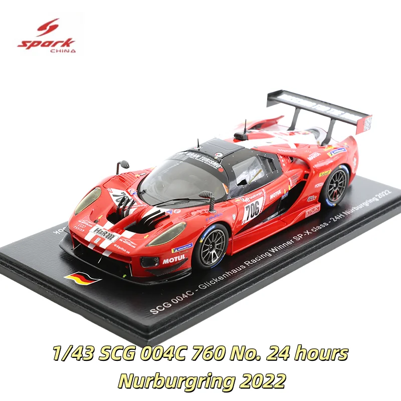 

Spark 1/43 SCG 004C 760 24-часовой Nurburgring 2022 Champion имитация модели автомобиля из смолы, игрушка для мальчиков, коллекционное украшение для взрослых.