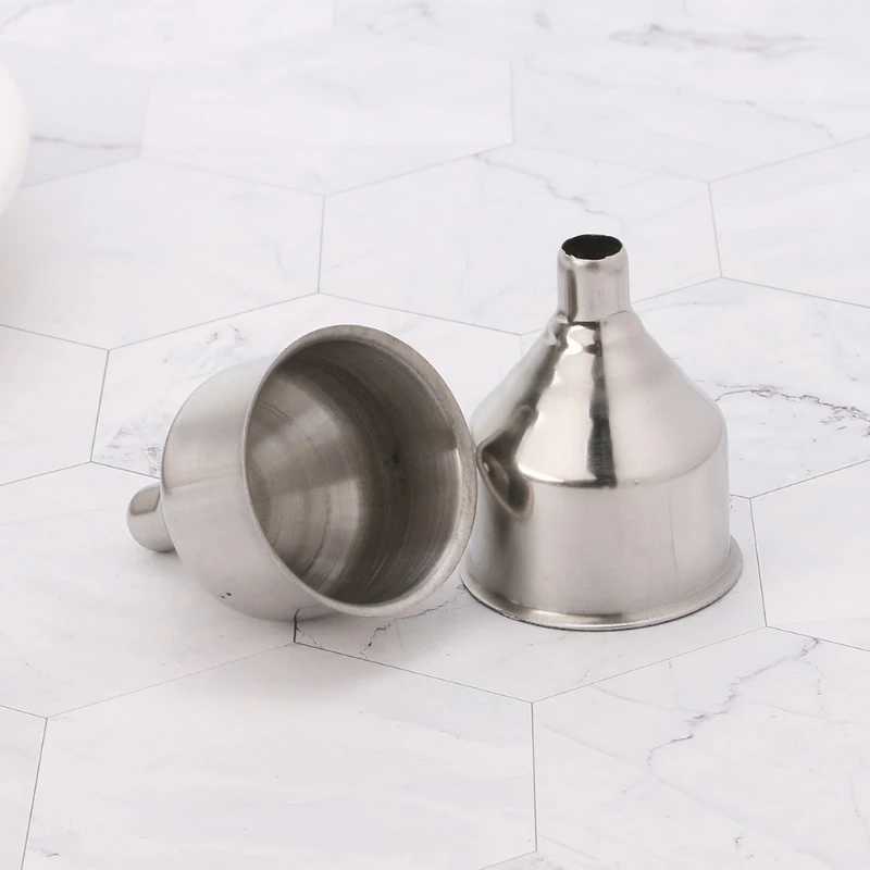 R1WA Riempiono imbuto in acciaio inossidabile Riempimento piccole bottiglie boccette cucina liquido