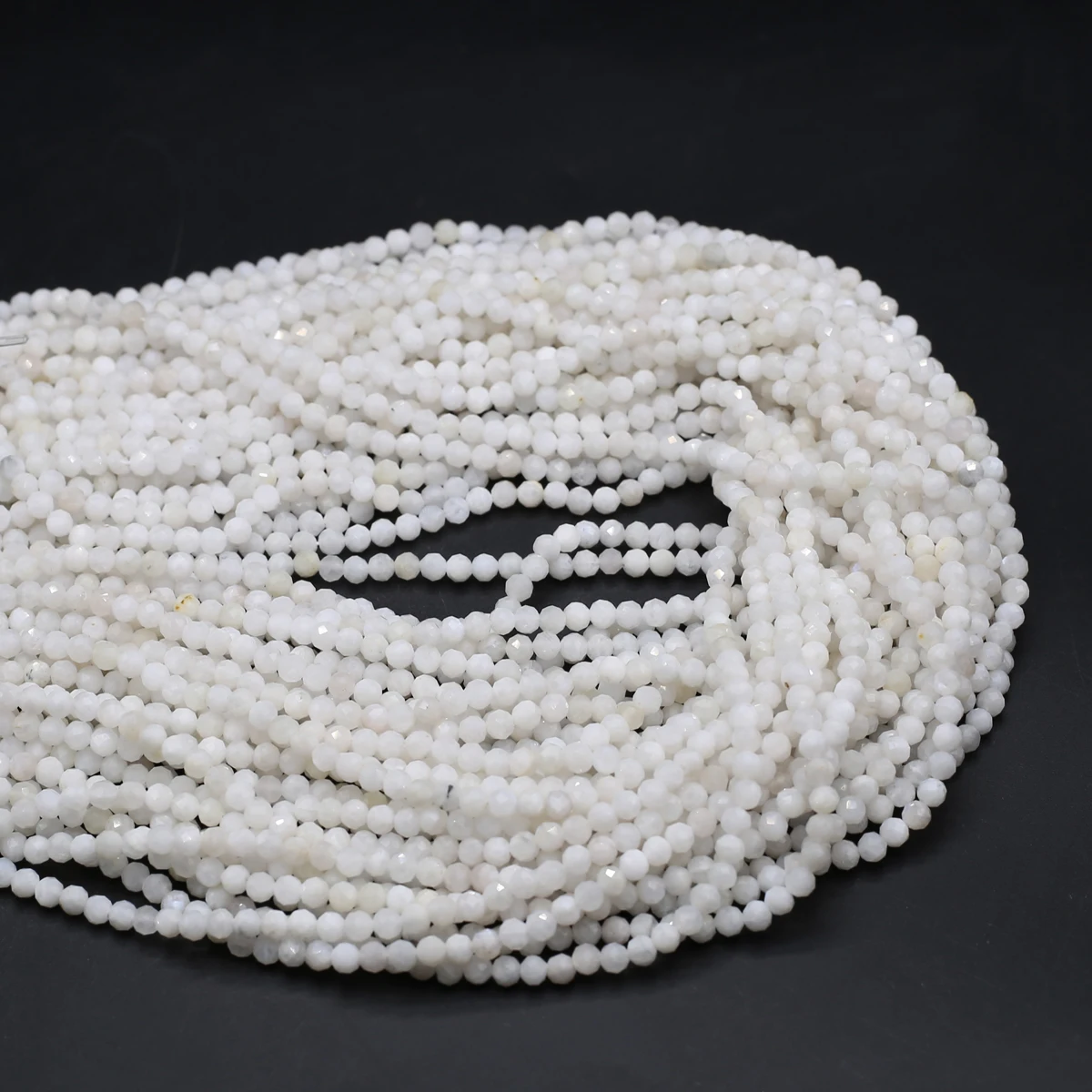 Natural Stone Faceted Beaded Round Shape Gemstone Isolation Loose Beads for Jewelry Making Diy Necklace Bracelet Accessories