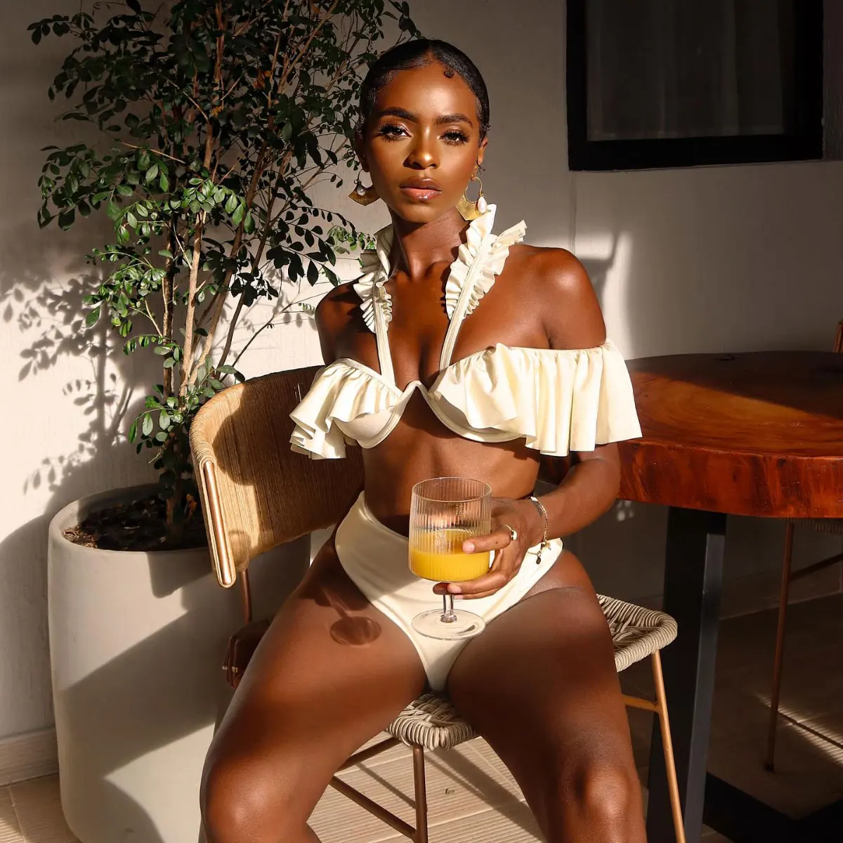 

Shoulder Ruffle Bikini Women Sexy Swimsuit High Waisted Swimwear Female Brazilian Biquini Push Up Swim Suit Bodysuit Beachwear