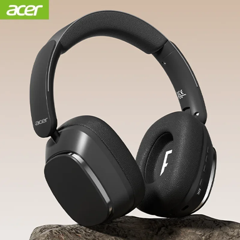 سماعات رأس بلوتوث Acer ANC سماعات صوت محيطي مع ميكروفون عالي الدقة سماعات إلغاء الضوضاء النشطة ENC-Calling 1000mAh OHR525