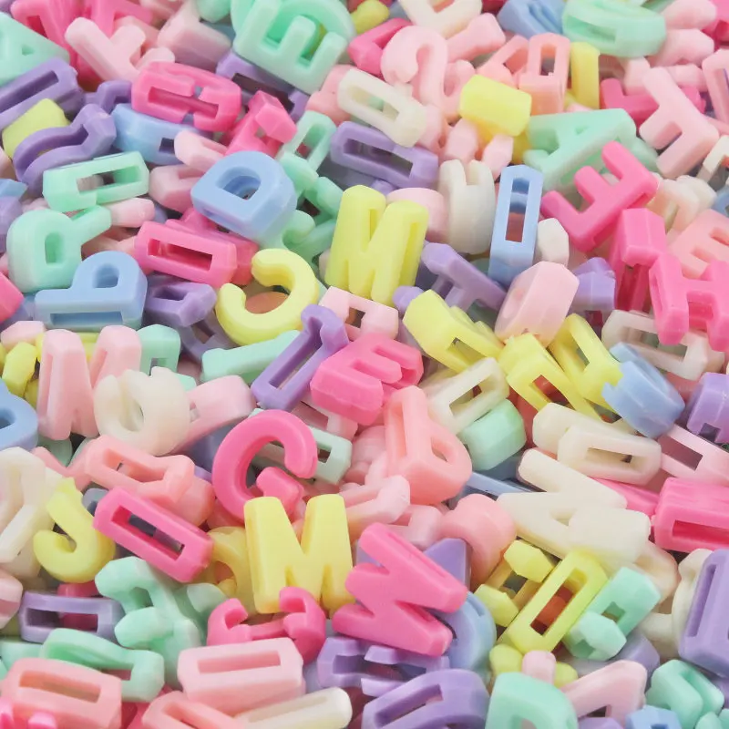 100-300Pcs Mixing Acrylic Letter Beads Loose Spacer Beads For Making Bracelet DIY Craft Jewelry Clothing Accessories Material