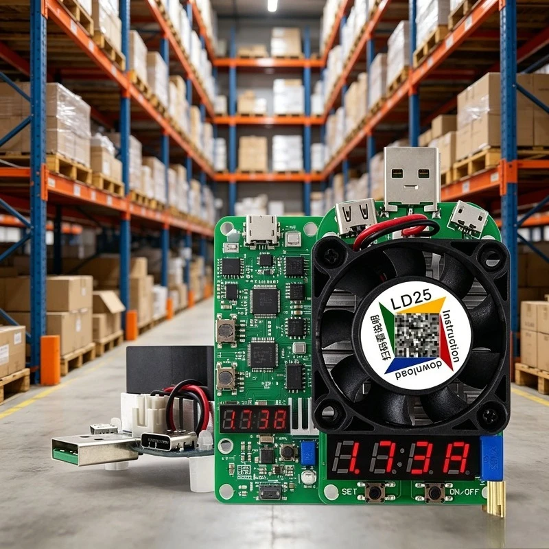 LD25 USB Adjustable Constant Current Electronic Load Digital V/A Meter Battery Aging Capacity Tester Discharge Resistor
