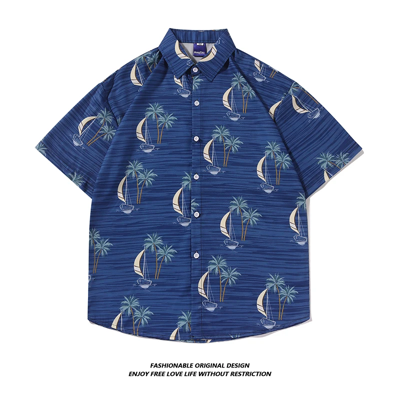 

Hawaii Flower Men's ort Sve irt Summer Thin Ice Silk f Sve Casual Outdoor Snorkeling Breathable Moisture ng