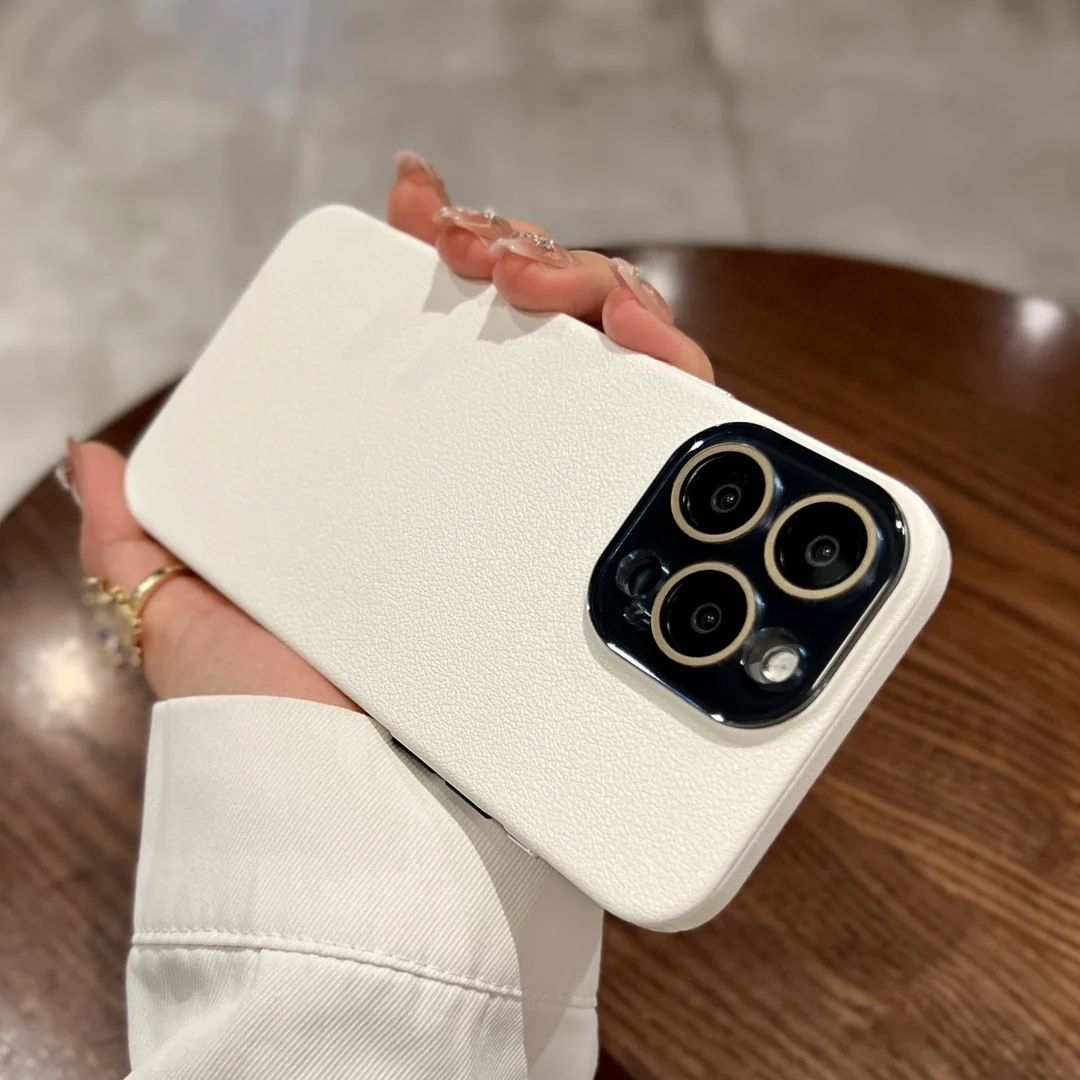 Высококачественный однотонный iPhone13 Матовый кожаный iPhone11 для iPhone15ProMax чехол iPhone14 Новый iPhone12