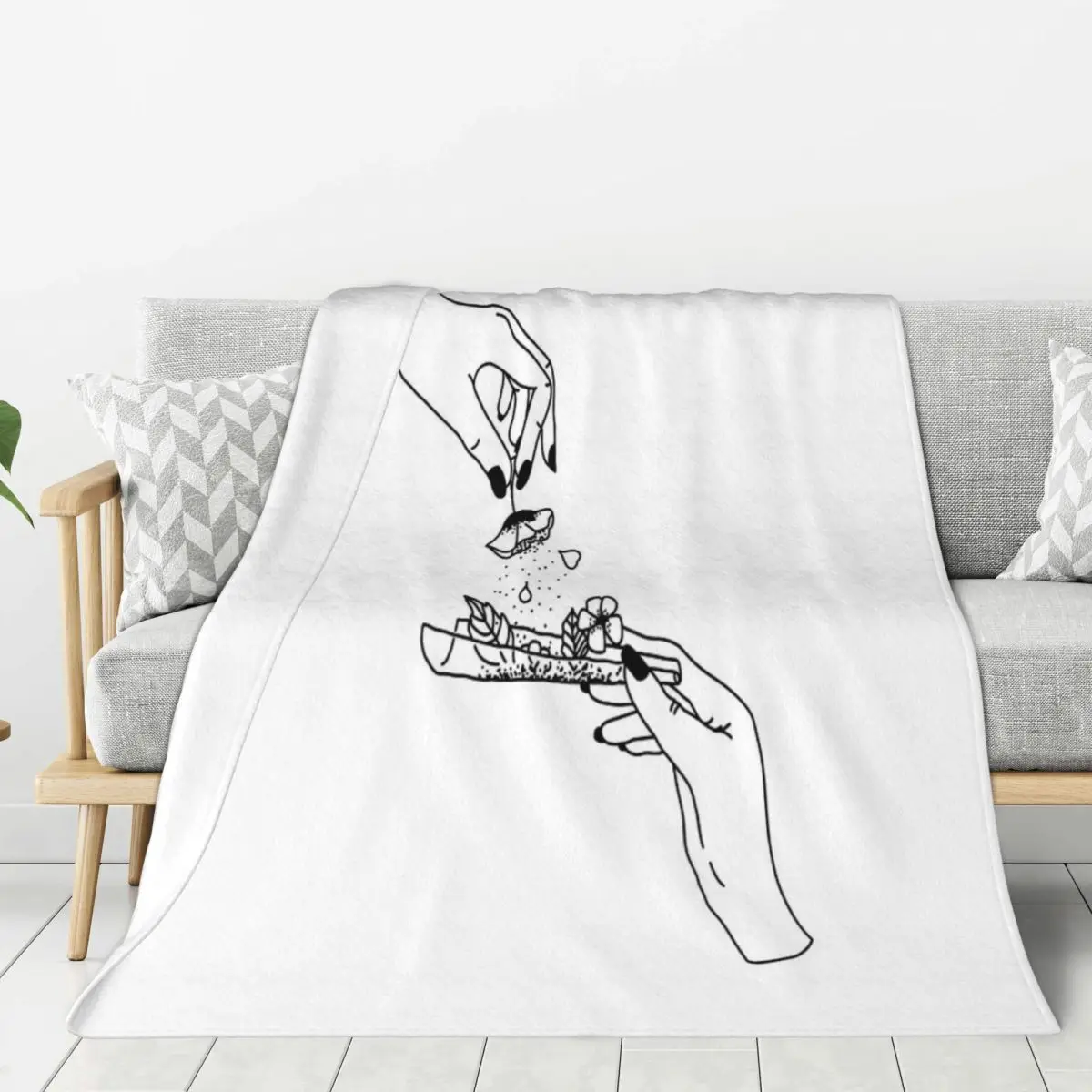 

Soft and Cozy Throw Blanket for Sofa or Bed Weed Leaf Tapestry Design Perfect for Living Room Bedroom or Couch Decor
